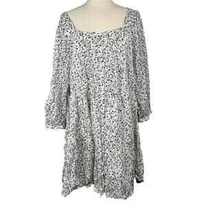 Rails Size XL Pippa Dress in Watercolor Buds Blue and White Floral